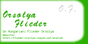 orsolya flieder business card